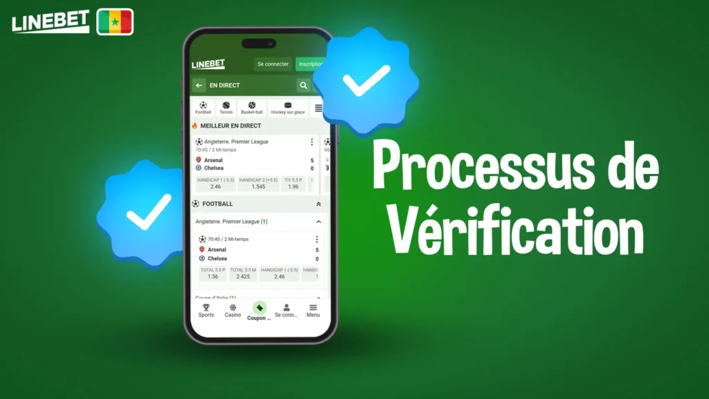 Processus de vérification du compte Linebet