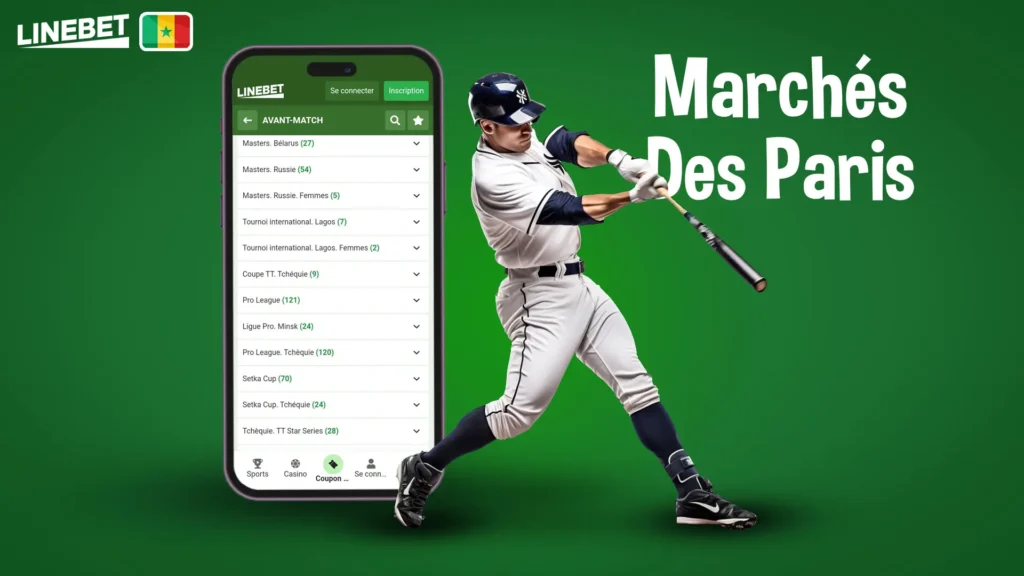 Marchés des paris sur le baseball Linebet