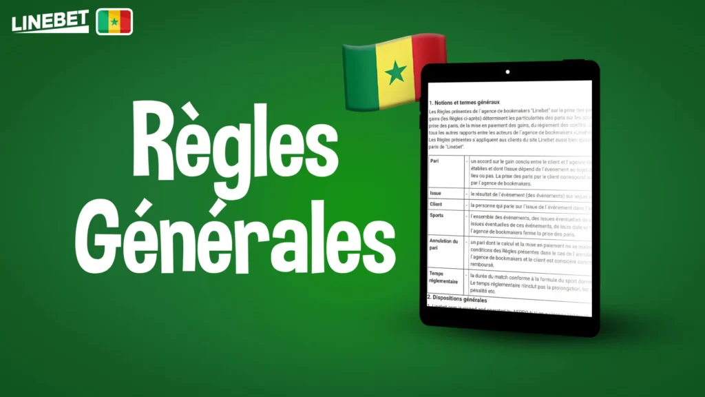 Règles générales du Linebet au Sénégal